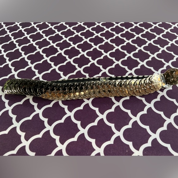 Women’s elastic silver star fish print belt - Picture 1 of 3